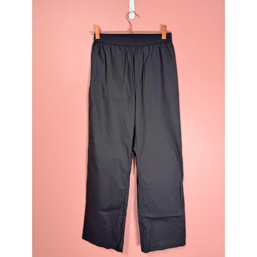 MEIMEIJ Black Cotton Pull-on Tapered Trousers Size 40/US Size 2-4
